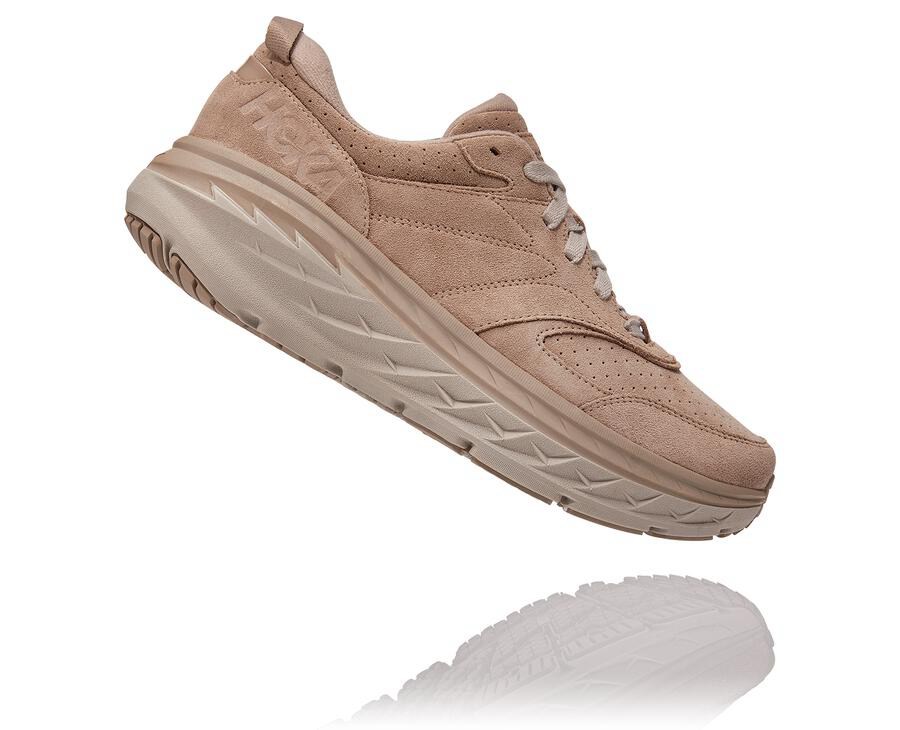 Hoka One One Bondi L Suede Promenadskor Dam - Grå - TDYLU-0945